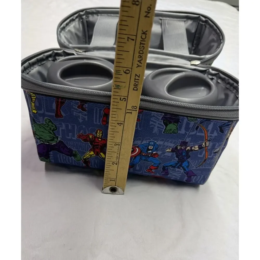 Pottery Barn Kids DC Marvel Hot Beverage Soup Containers With Lids Lunch Bag